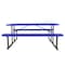 National Public Seating Rectangle Folding Picnic Table, Blue, Plastic, 8 Seats, 72 in L, 29 1/2 in H Overall Plank BMPT3072-BK04 - alternate 2